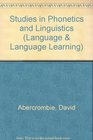 Studies in Phonetics and Linguistics