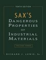 Sax's Dangerous Properties of Industrial Materials  3 volume set