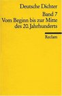 Deutsche Dichter VII Vom Beginn bis zur Mitte des 20 Jahrhunderts