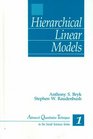 Hierarchical Linear Models Applications and Data Analysis Methods