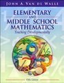 Instructor's Manual for Elementary and Middle School Mathematics Fifth Edition