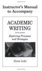 Academic Writing Exploring Processes and Strategies