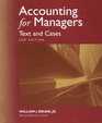 Accounting for Managers Text  Cases