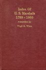 Index of US Marshals 17891960