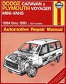 Dodge and Plymouth MiniVans Automotive Repair Manual
