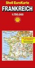Die grosse Shell Autokarte 1750 000 Frankreich Mit Notrufnummern und wichtigen VerkehrsTips
