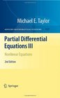 Partial Differential Equations III Nonlinear Equations