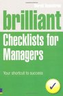Brilliant Checklists for Managers Your shortcut to success