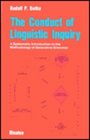The Conduct of Linguistic Inquiry A Systematic Introduction to the Methodology of Generative Grammar