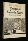 Apologie de Donald Evans
