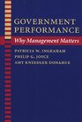 Government Performance Why Management Matters