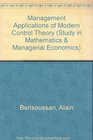 Management Applications of Modern Control Theory