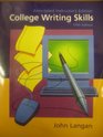 COLLEGE WRITING SKILLS ANNOTATED INSTRUCOR'S EDITION