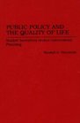 Public Policy and the Quality of Life Market Incentives versus Government Planning