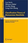 Classification Theory of Riemannian Manifolds Harmonic Quasiharmonic and Biharmonic Functions