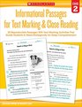 20 Reproducible Passages With TextMarking Activities That Guide Students to Read Strategically for Deep Comprehension
