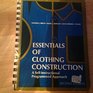Essentials of clothing construction The selfinstructional programmed approach