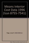 Means Interior Cost Data 1996