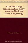 Social psychology experimentation theory research