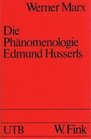 Die Phanomenologie Edmund Husserls Eine Einfuhrung