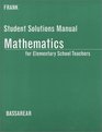 Mathematics for Elementary School Teaching