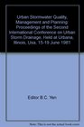 Urban Stormwater Quality Management and Planning Proceedings of the Second International Conference on Urban Storm Drainage Held at Urbana Illinois Usa 1519 June 1981