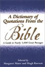 A Dictionary of Quotations from the Bible