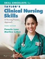 Skill Checklists for Taylor's Clinical Nursing Skills A Nursing Process Approach