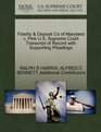 Fidelity  Deposit Co of Maryland v Pink US Supreme Court Transcript of Record with Supporting Pleadings