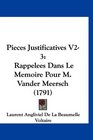 Pieces Justificatives V23 Rappelees Dans Le Memoire Pour M Vander Meersch