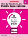 WeekbyWeek Homework Reading Comprehension Grade 4 30 Reproducible HighInterest Passages With TextDependent Questions That Help Students Meet Common Core State Standards