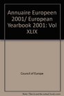 Annuaire Europeen 2001 European Yearbook