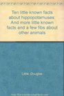 Ten little known facts about hippopotamuses And more little known facts and a few fibs about other animals