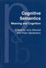 Cognitive Semantics Meaning and Cognition