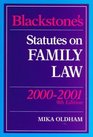 Blackstone's Statutes on Family Law 2000/2001