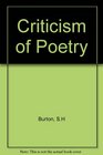 Criticism of Poetry