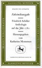 Friedrich Schiller Anthologie Auf Das Jahr 1782