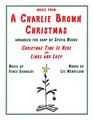 Music From A Charlie Brown Christmas Christmas Time Is Here  Linus and Lucy Arranged for Harp by Sylvia Woods