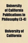 University of California Publications in Philosophy