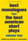 Best Monologues from The Best American Short Plays Volume Two