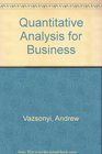 Quantitative Analysis for Business