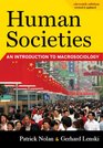 Human Societies An Introduction to Macrosociology Eleventh Edition