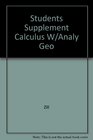 Students Supplement Calculus W/Analy Geo