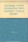 Sociology A Brief Introduction With Societies  Culture Reader
