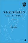 Shakespeare's Legal Language A Dictionary