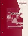 Teacher's Edition of Working Papers of Century 21 Accounting Advanced Chapters 110 9th Edition