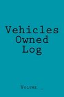 Vehicles Owned Log Teal Cover