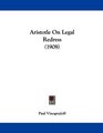 Aristotle On Legal Redress