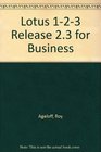 Lotus 123 Release 23 for Business/Book and 3 1/2 Disk