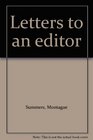 Letters to an editor